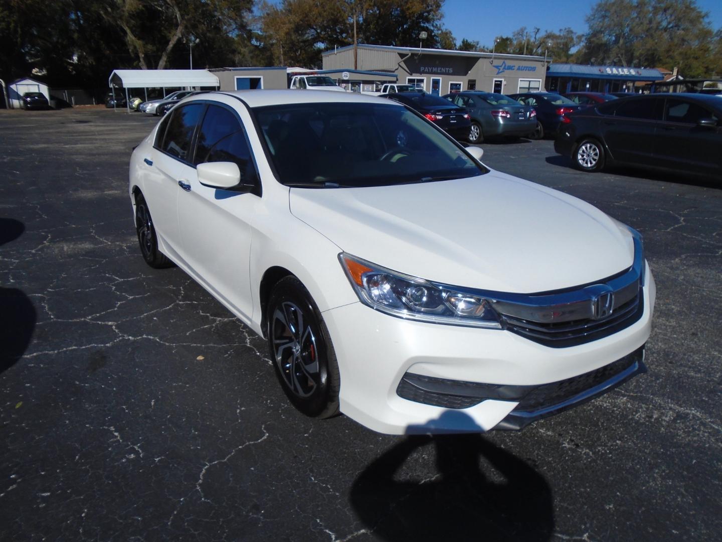 2017 WHITE Honda Accord LX Sedan CVT (1HGCR2F30HA) with an 2.4L L4 DOHC 16V engine, CVT transmission, located at 6112 N Florida Avenue, Tampa, FL, 33604, (888) 521-5131, 27.954929, -82.459534 - Photo#2